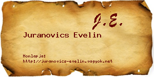 Juranovics Evelin névjegykártya