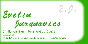 evelin juranovics business card